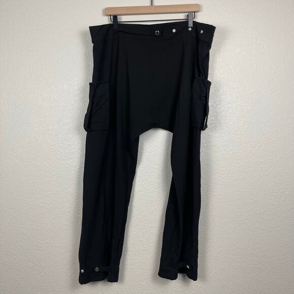 Orttu Remi Cargo Pants Black Free Size Adjustable Waist Contemporary Casual - Picture 3 of 16